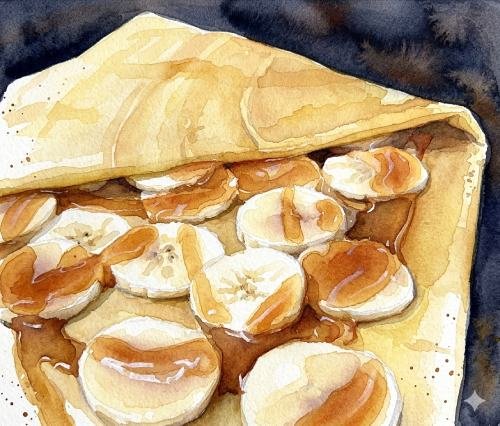 crepa de platano y cajeta