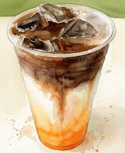 café sabor rompope frío